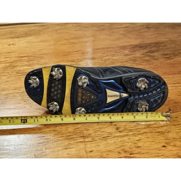 FootJoy Dryjoys Golf Shoes 53633 Black Pebbled Leather Men's Size 10.5 Wide EUC - Picture 10 of 13